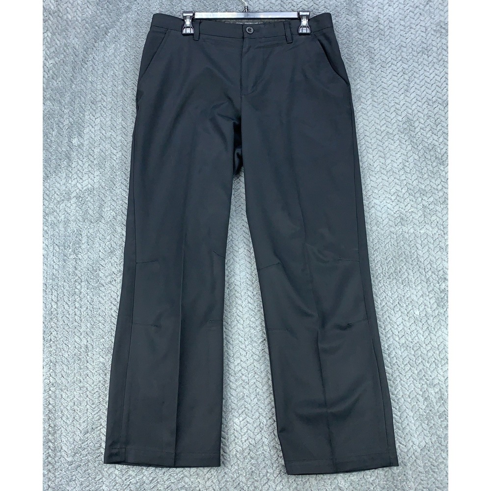 Izod Golf Pants Mens 34x29‎ Black Straight Flat Front Performance Sports Golfing